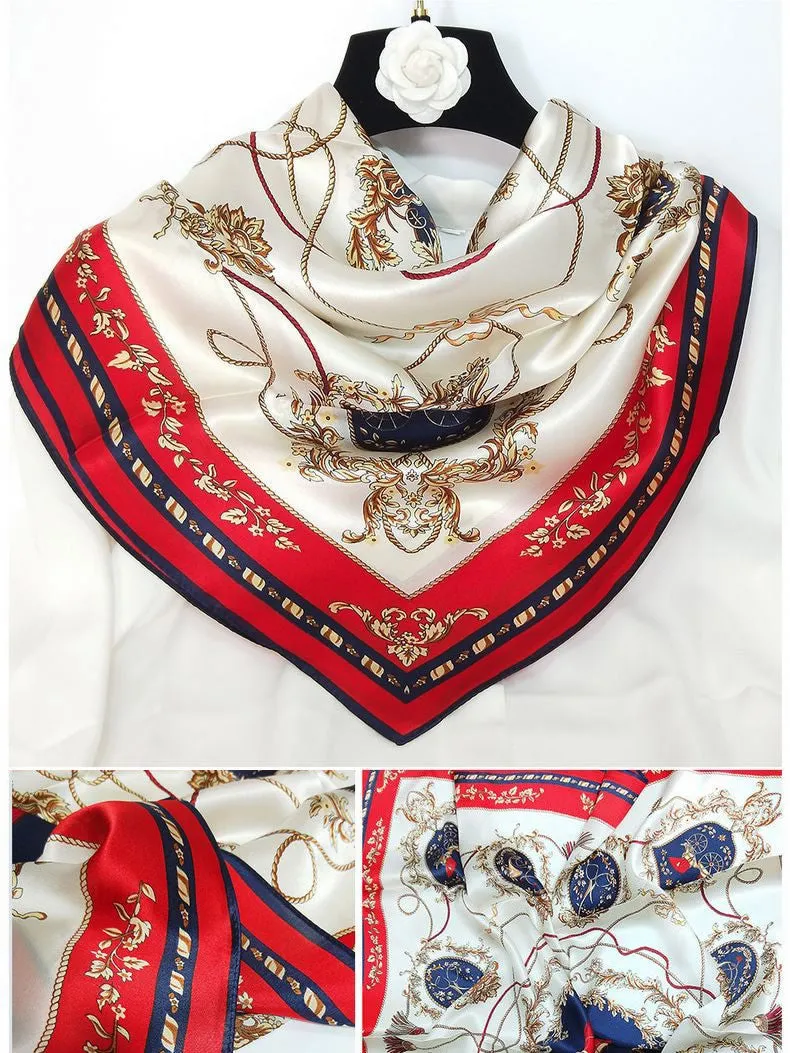 Sidra - Vibrant Printed Patterns Woman's Square Scarf