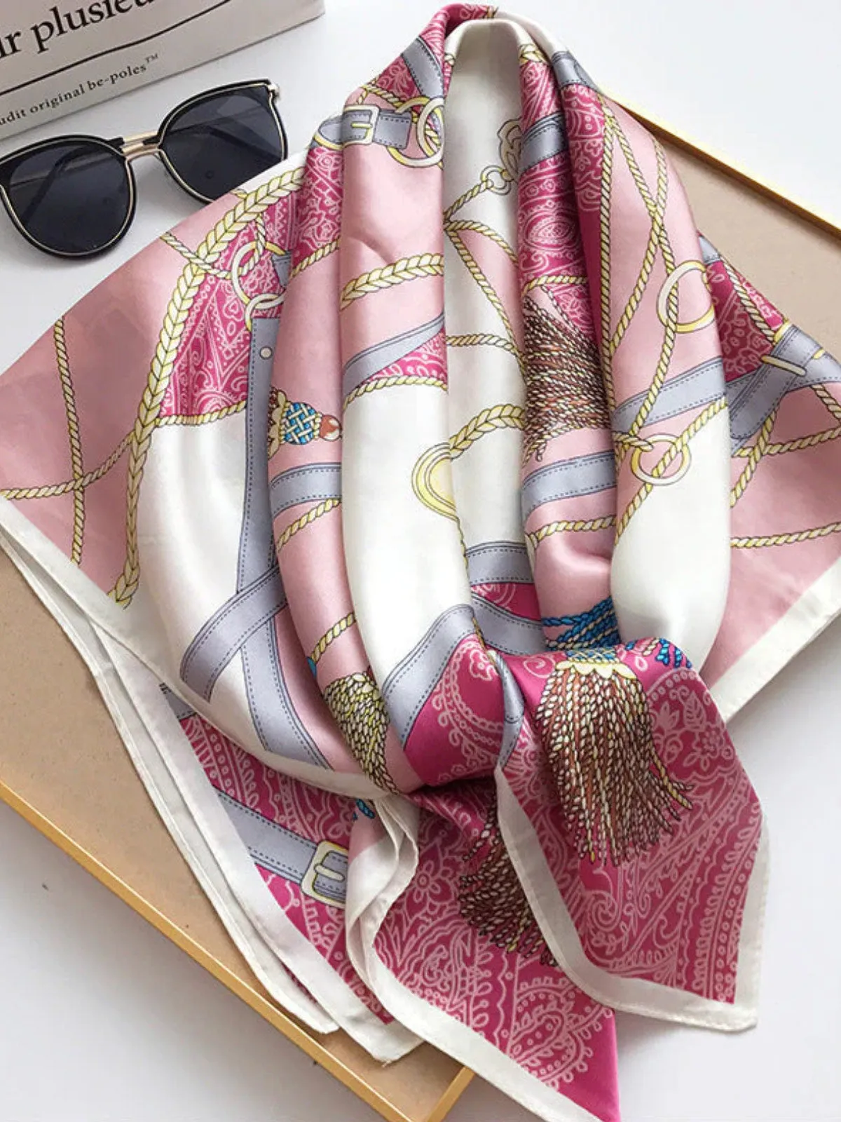 Sidra - Vibrant Printed Patterns Woman's Square Scarf
