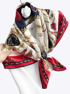 Sidra - Vibrant Printed Patterns Woman's Square Scarf