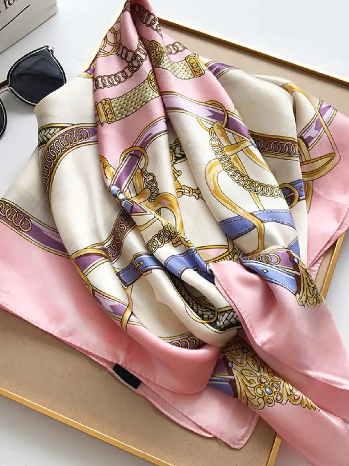 Sidra - Vibrant Printed Patterns Woman's Square Scarf