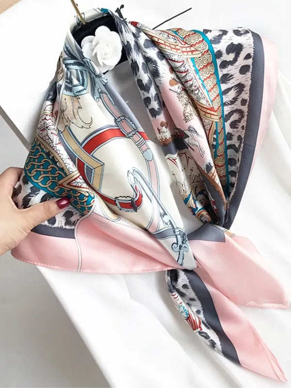 Sidra - Vibrant Printed Patterns Woman's Square Scarf