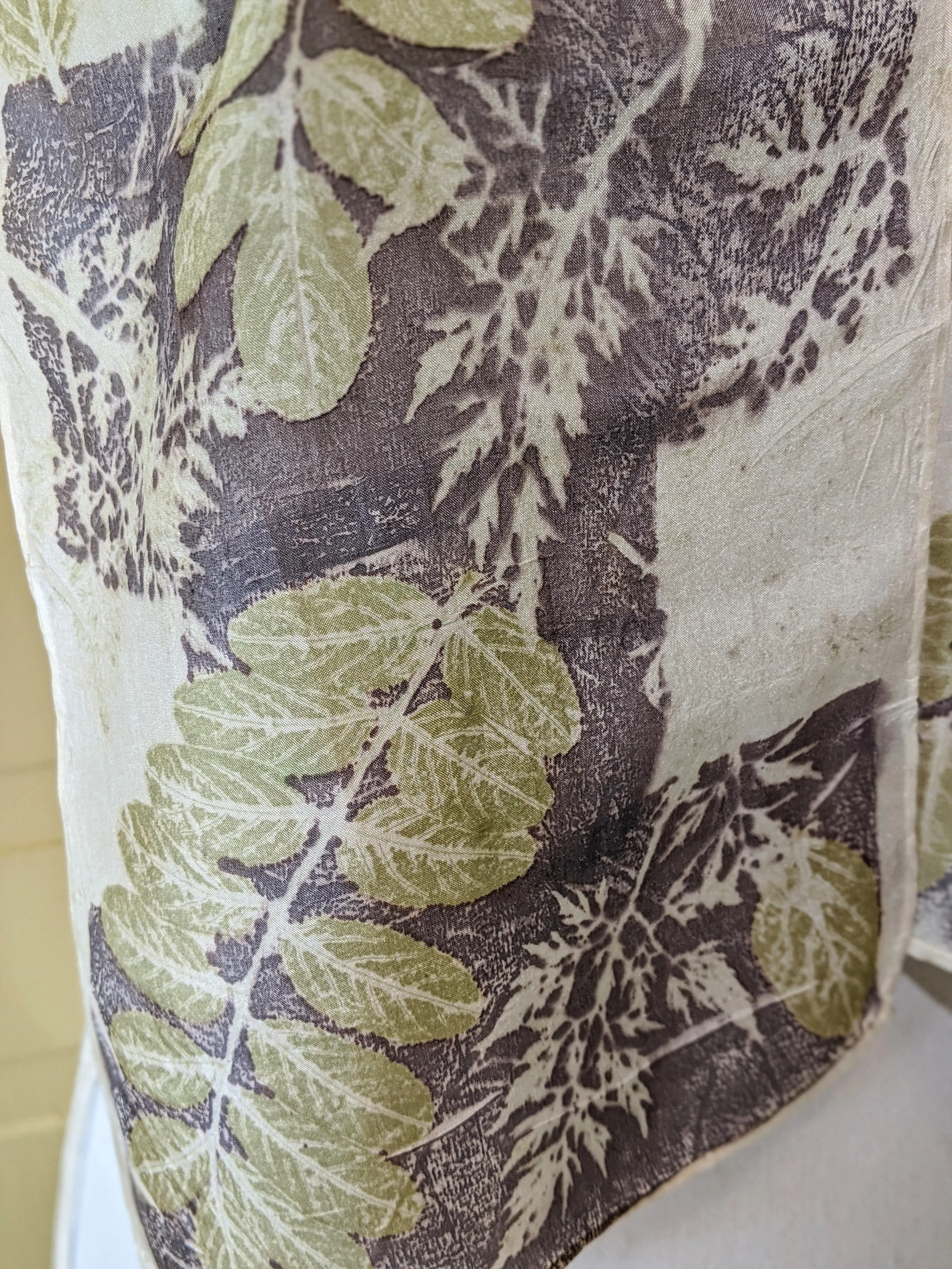 Silk Habotai Eco-Printed Scarf
