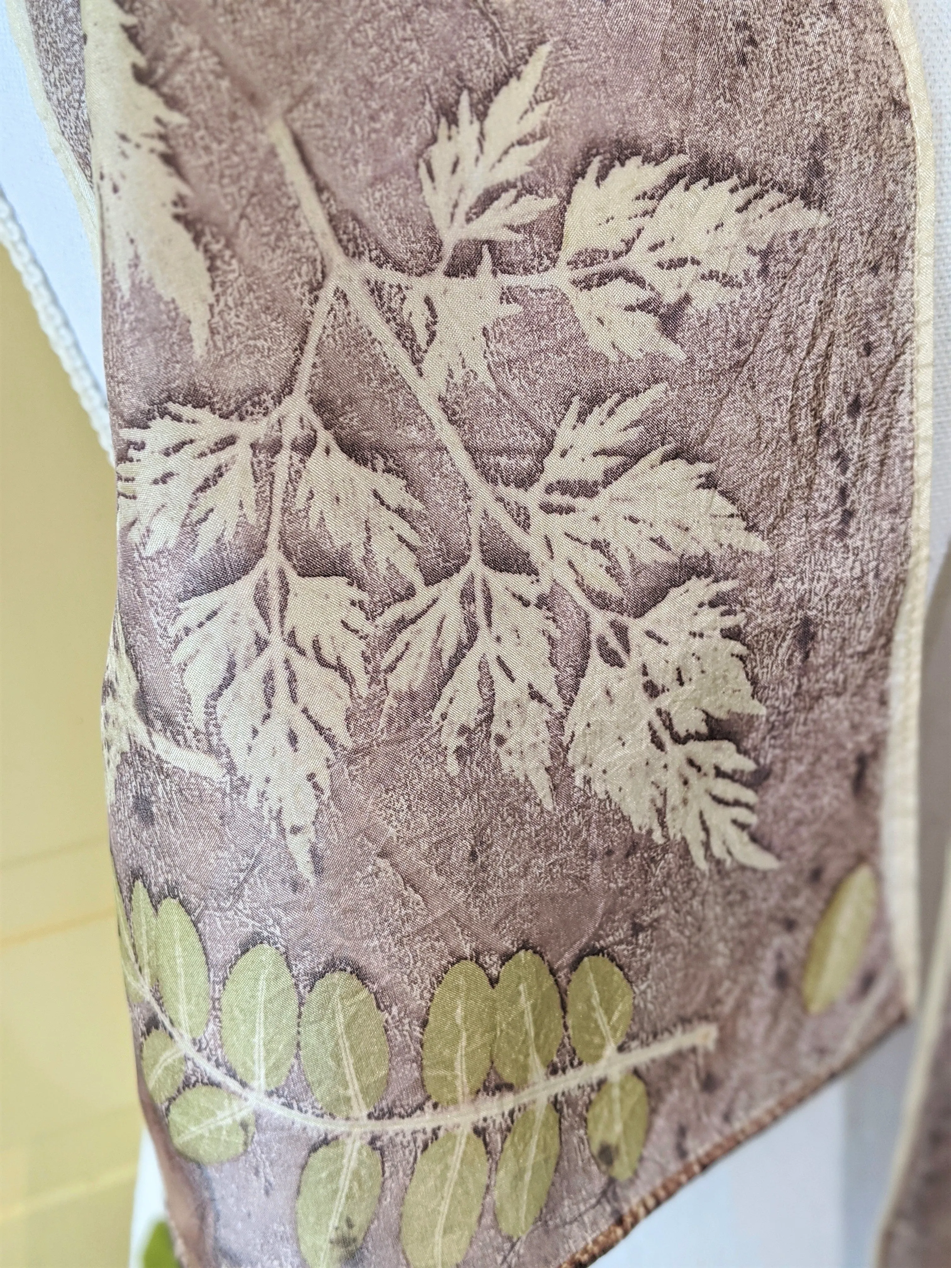Silk Habotai Eco-Printed Scarf