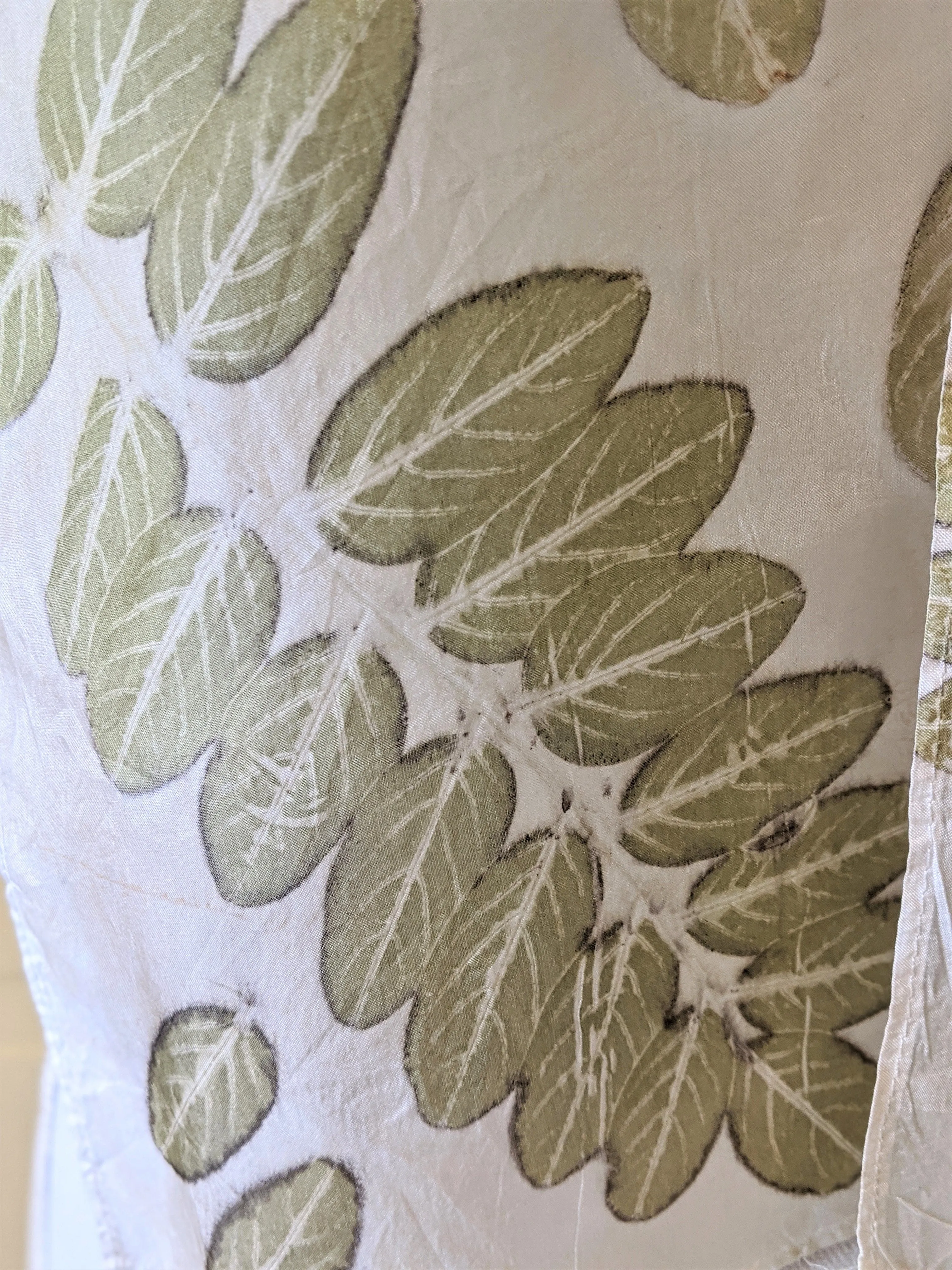Silk Habotai Eco-Printed Scarf