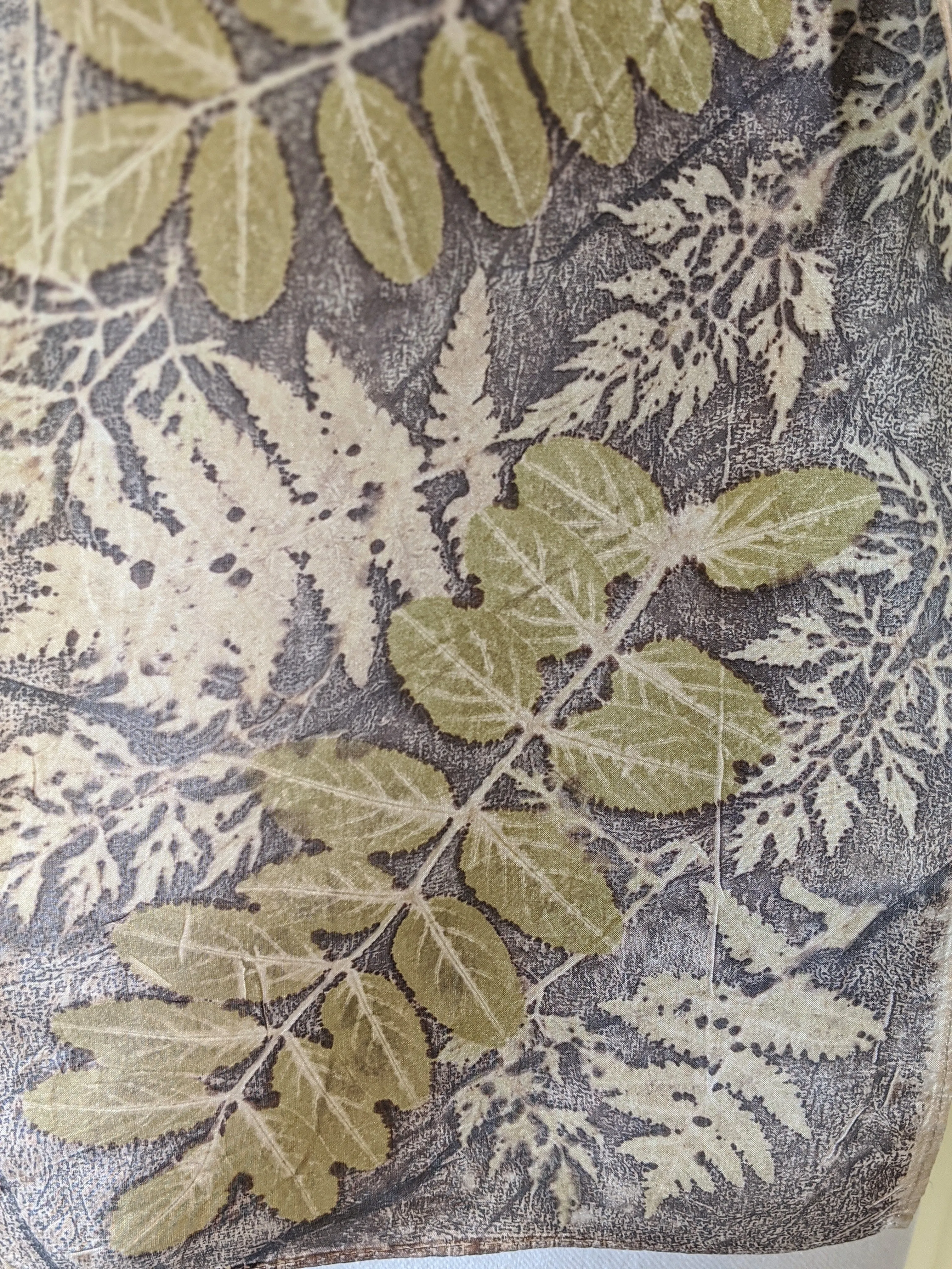 Silk Habotai Eco-Printed Scarf
