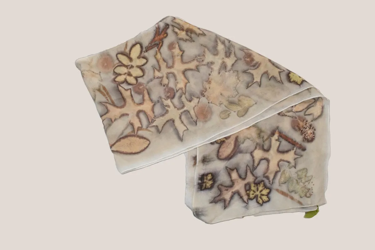 Silk Habotai Eco-Printed Scarf