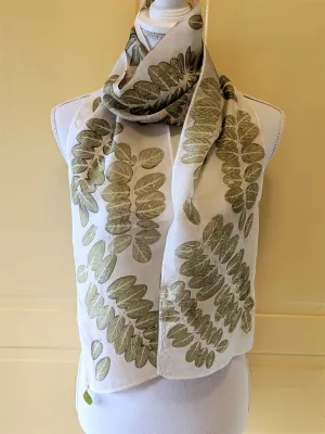 Silk Habotai Eco-Printed Scarf