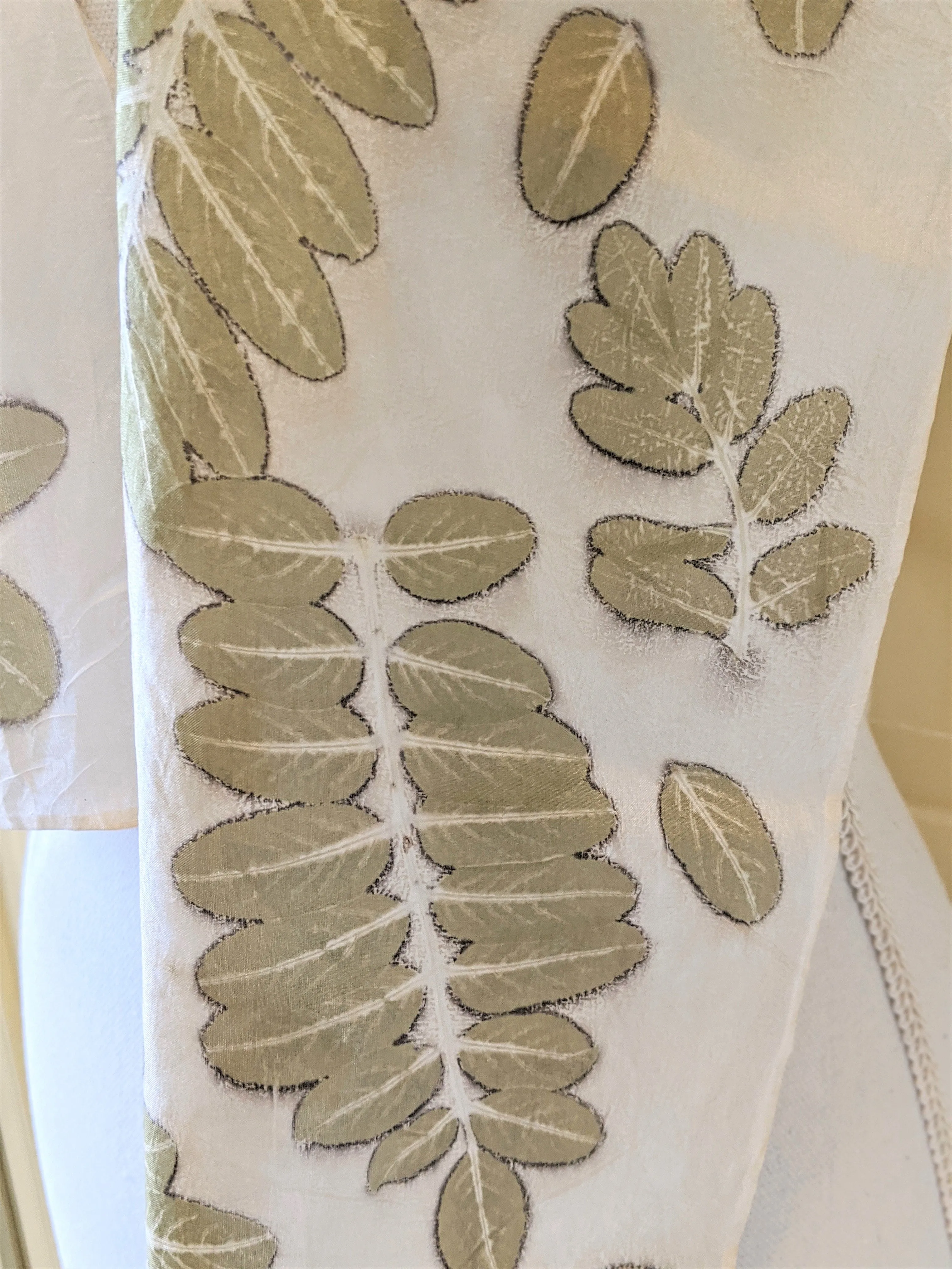 Silk Habotai Eco-Printed Scarf