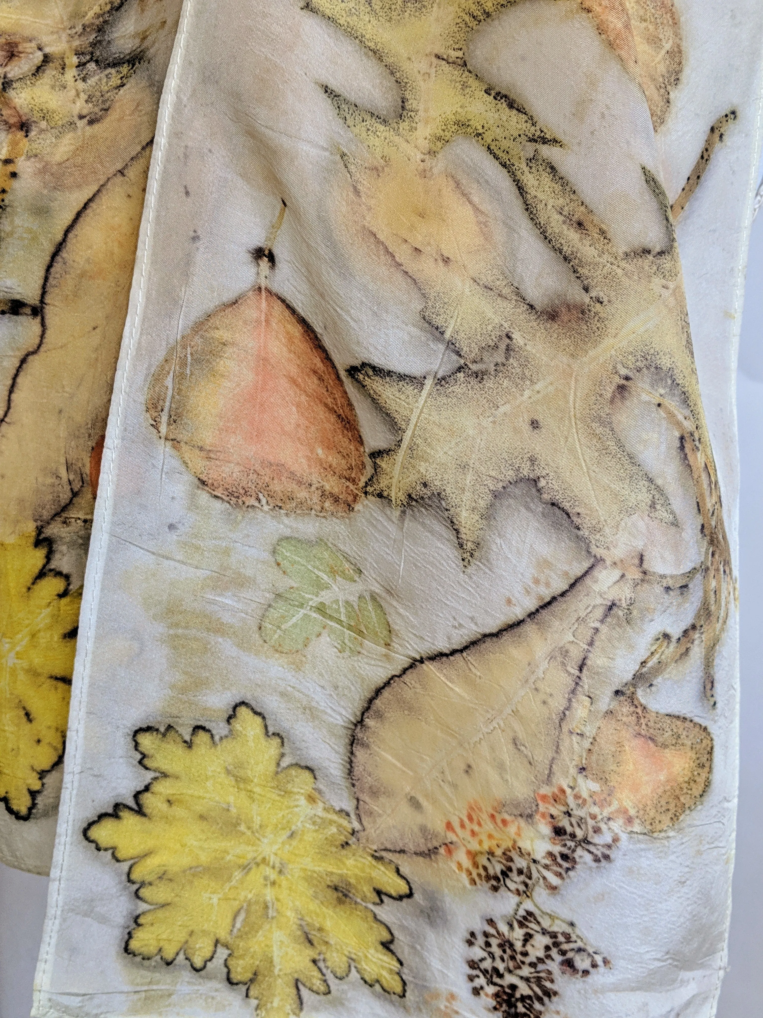 Silk Habotai Eco-Printed Scarf
