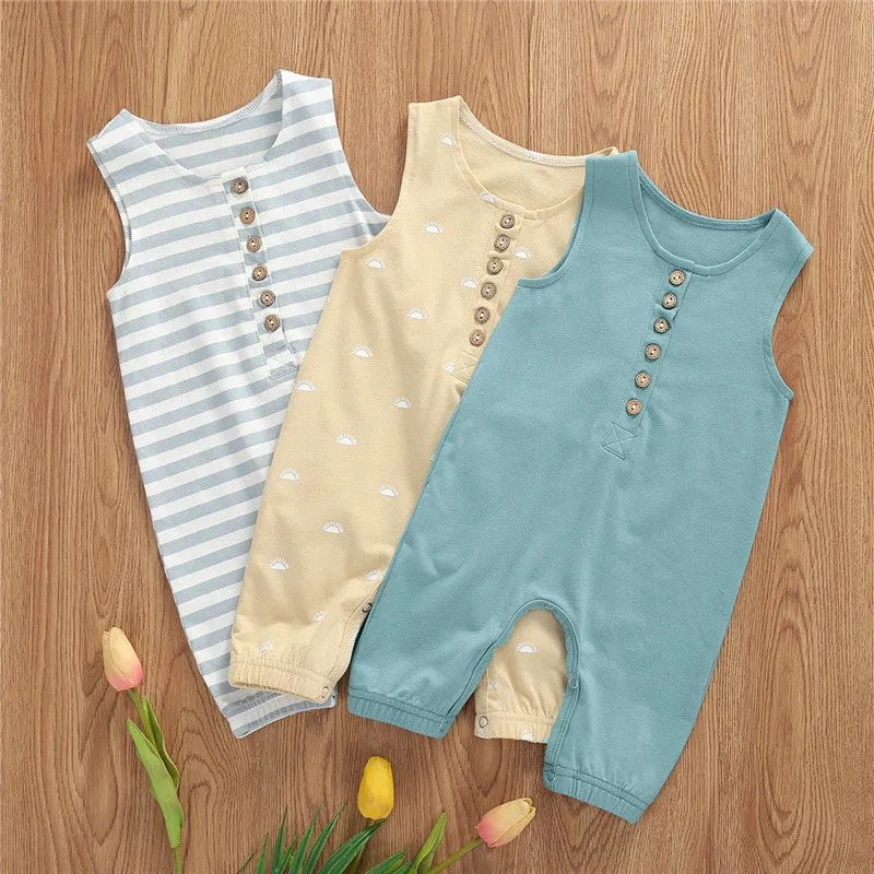 Sleeveless Baby Romper Green