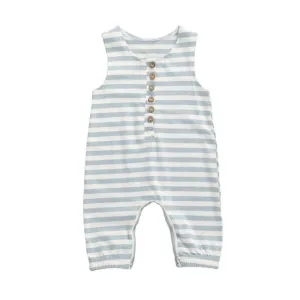 Sleeveless Baby Romper White