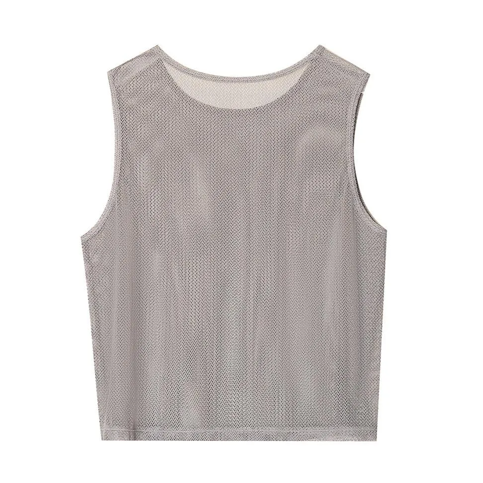Sleeveless Mesh Work Out Tank
