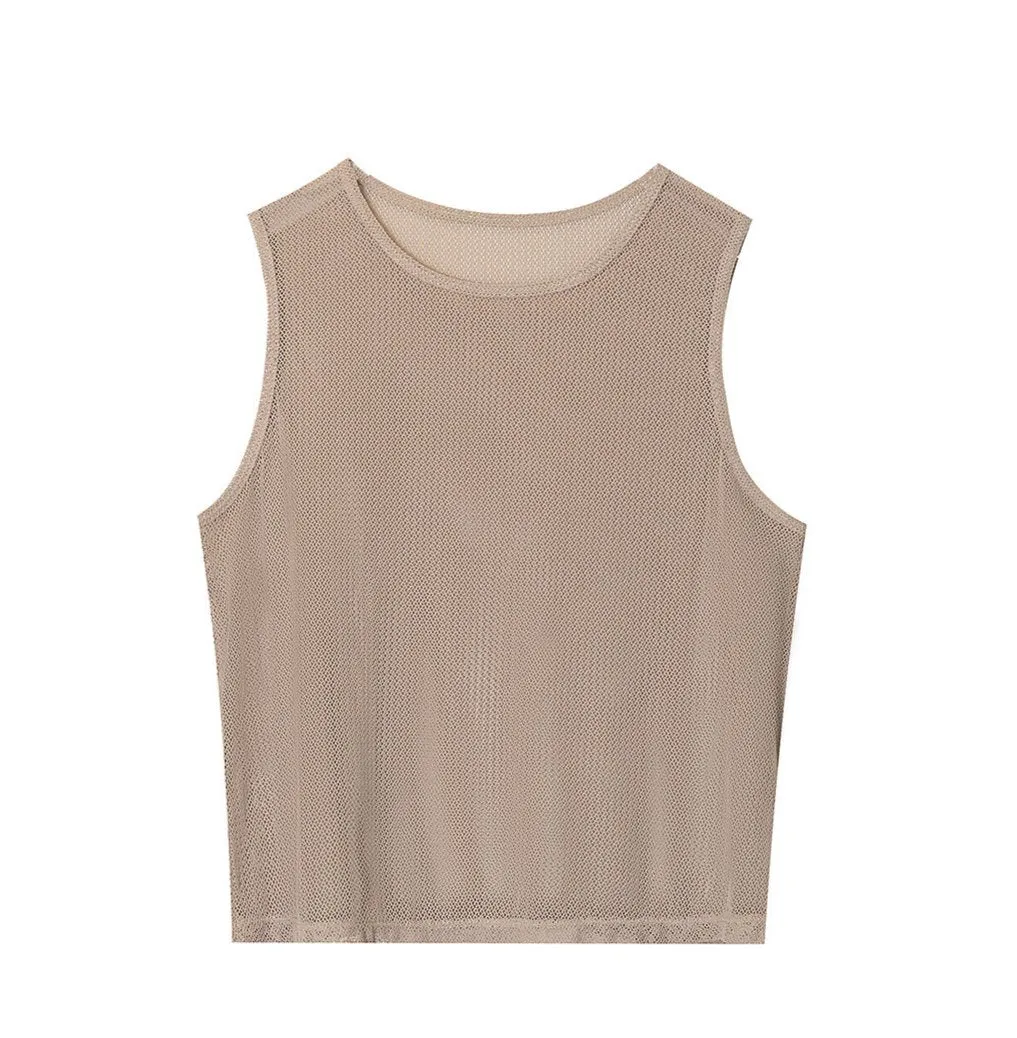 Sleeveless Mesh Work Out Tank