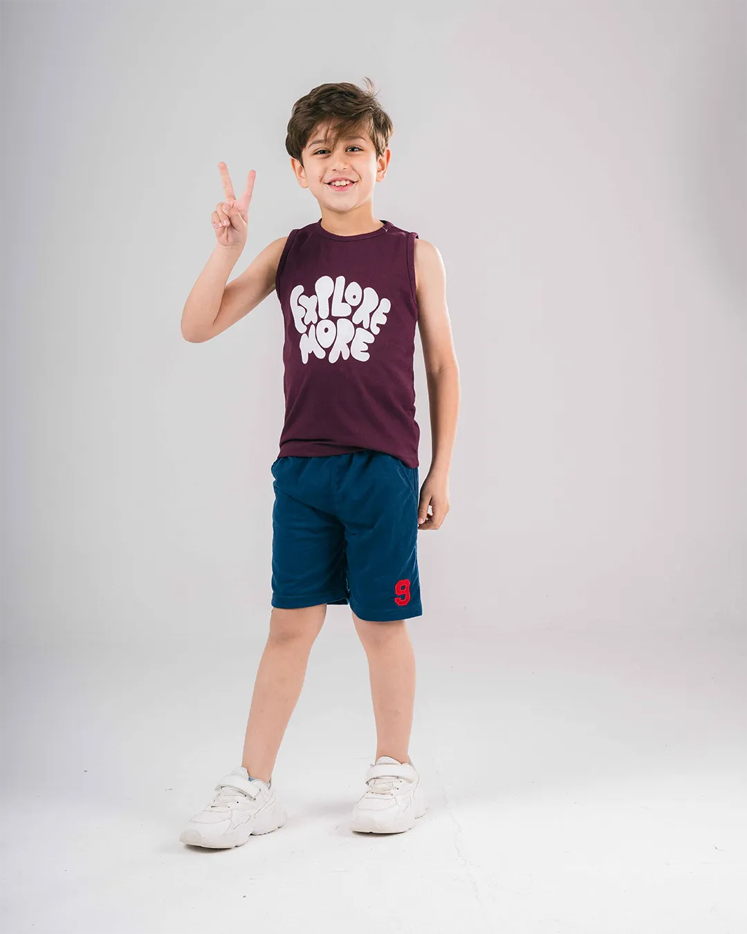 Sleevless Explore More Printed Boys T-shirt