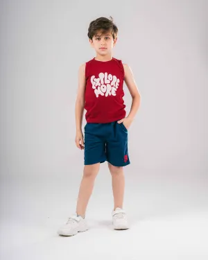Sleevless Explore More Printed Boys T-shirt