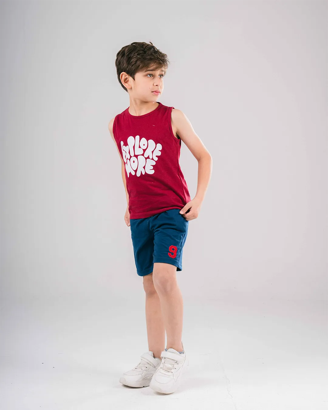 Sleevless Explore More Printed Boys T-shirt