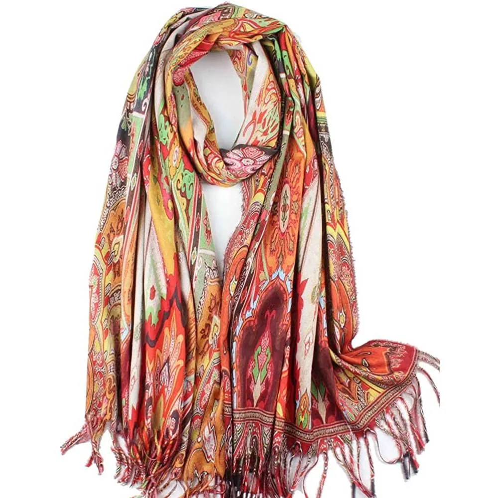 Soft Cashmere Feel Scarf For Women Elegant Art Print Winter Warm Scarves Large Shawl Wrap Monet Klimt Van Gogh Gifts | Multiple Colors