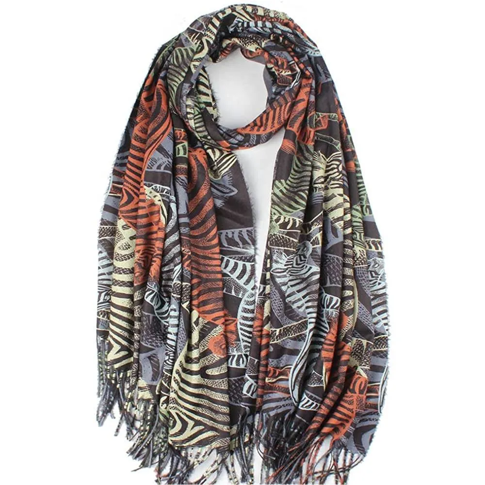Soft Cashmere Feel Scarf For Women Elegant Art Print Winter Warm Scarves Large Shawl Wrap Monet Klimt Van Gogh Gifts | Multiple Colors