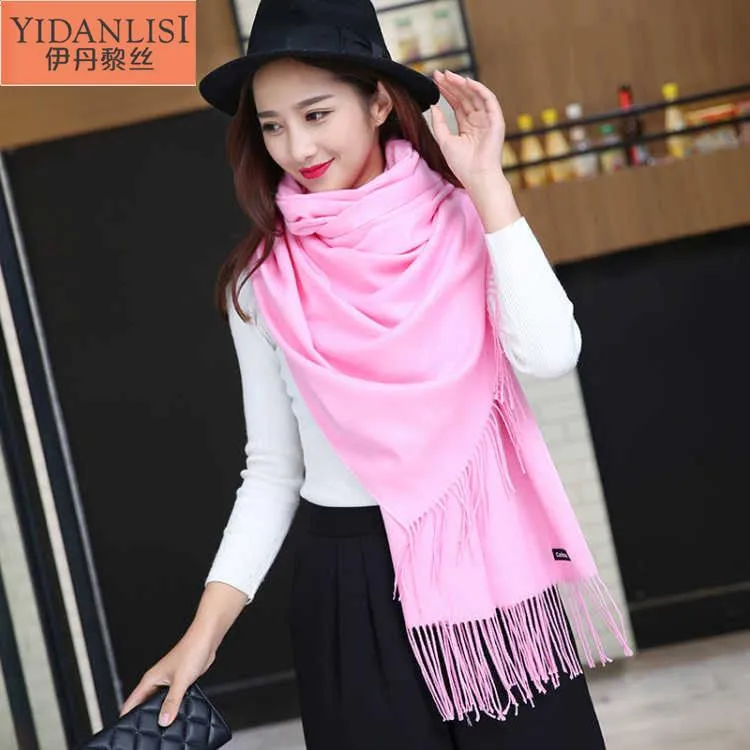 Solid Color Soft Women Scarf Cashmere Scarves Ladies Shawl Wrap Fall Winter Pashmina Unisex