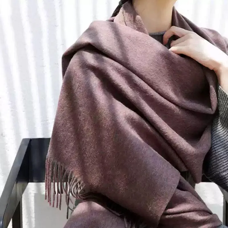 Solid Color Soft Women Scarf Cashmere Scarves Lady Shawl Wrap Autumn Winter Pashmina Unisex Scarf