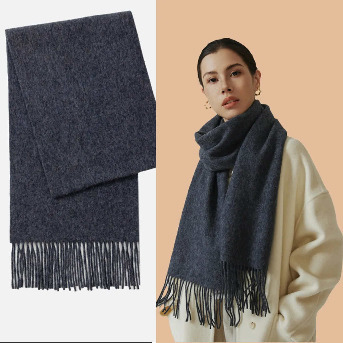 Solid Color Thick Wool Scarf
