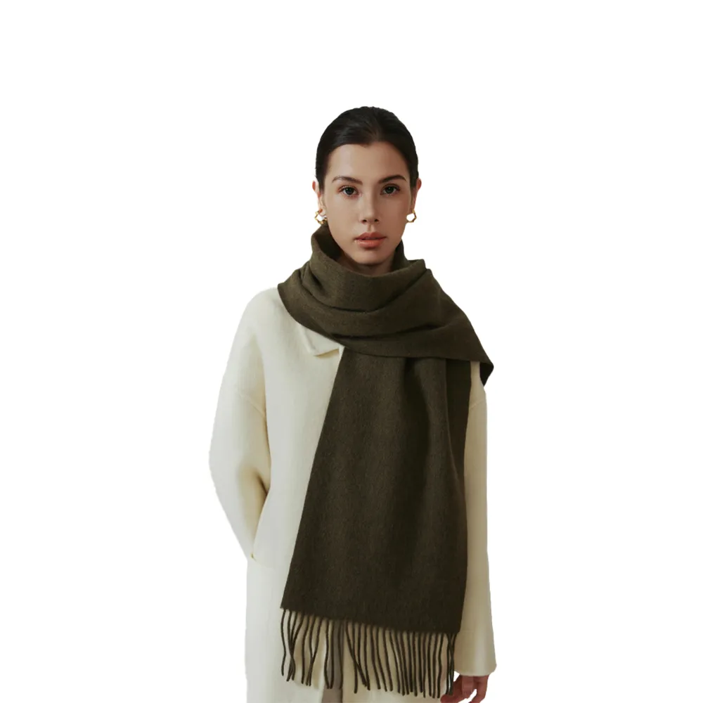 Solid Color Thick Wool Scarf