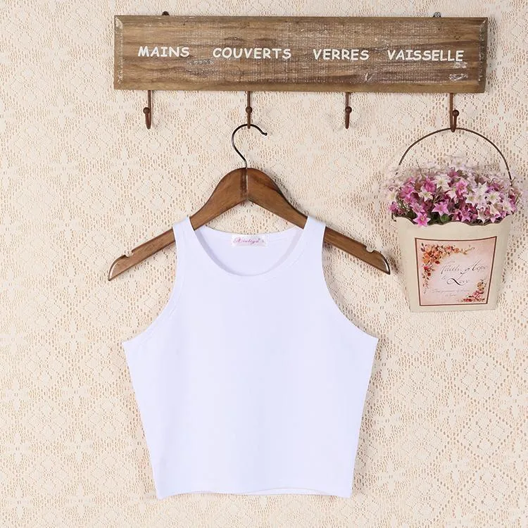 Solid Crop Tank Top