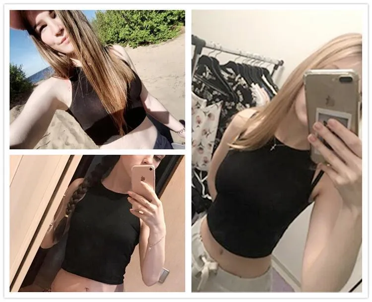 Solid Crop Tank Top