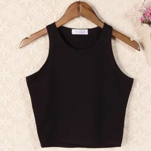 Solid Crop Tank Top