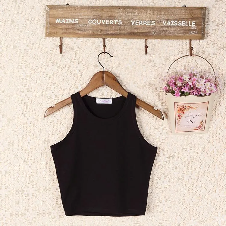 Solid Crop Tank Top