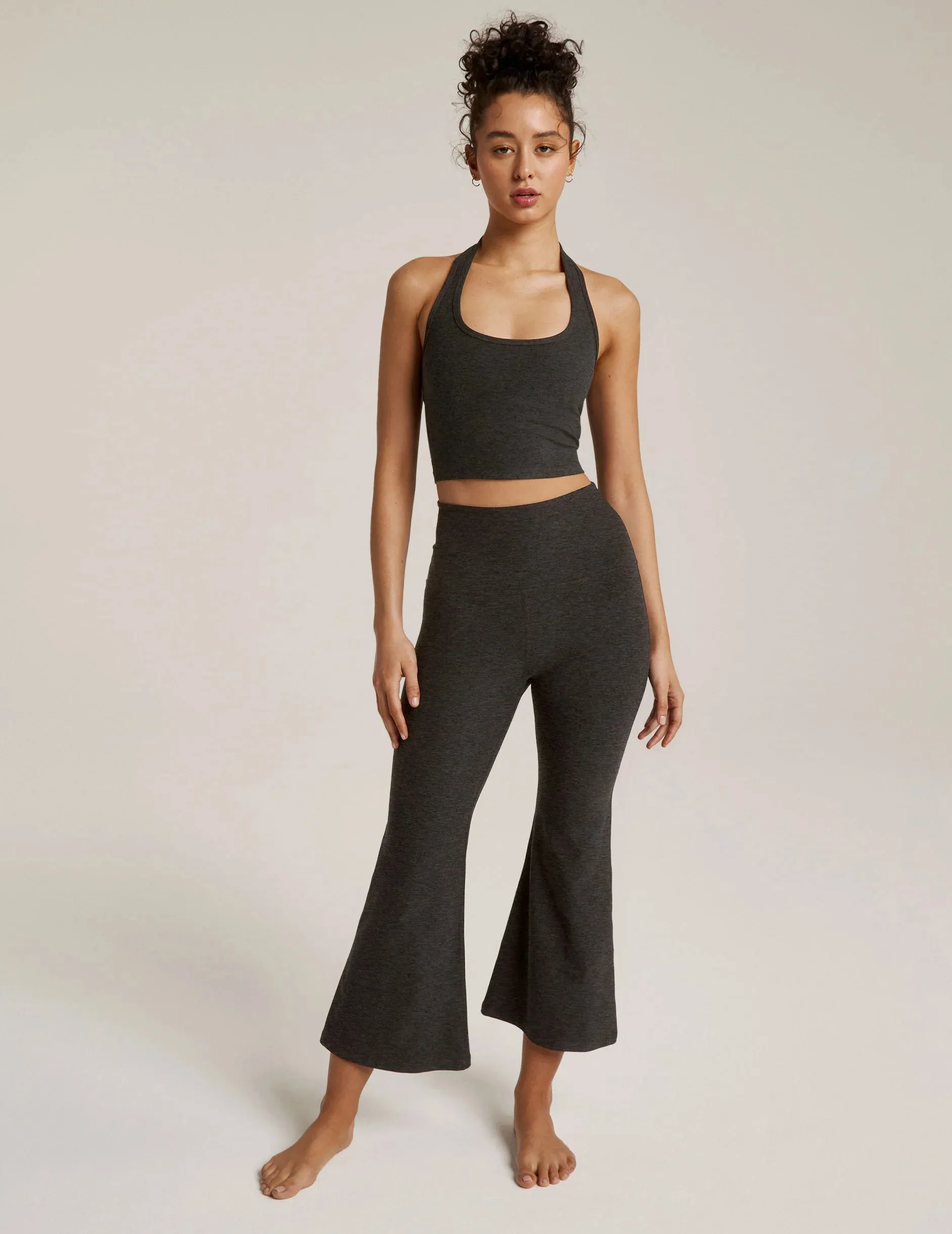 Spacedye Well Rounded Cropped Halter Tank