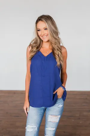 Speaks To My Soul Racerback Tank Top- Royal Blue