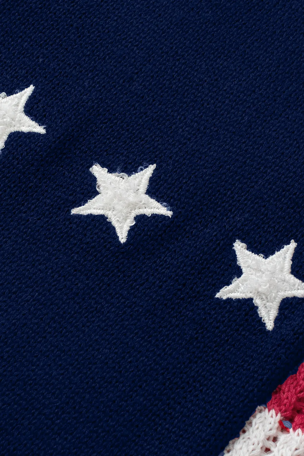 Stars Stripes Flag Pattern Knitted Tank