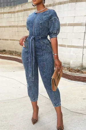 storexq Blue Chic Denim Jumpsuit