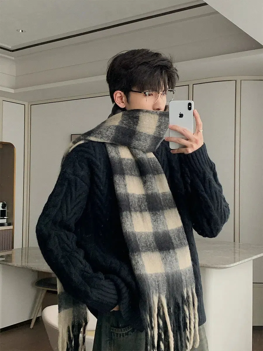 Striped Plaid Scarf