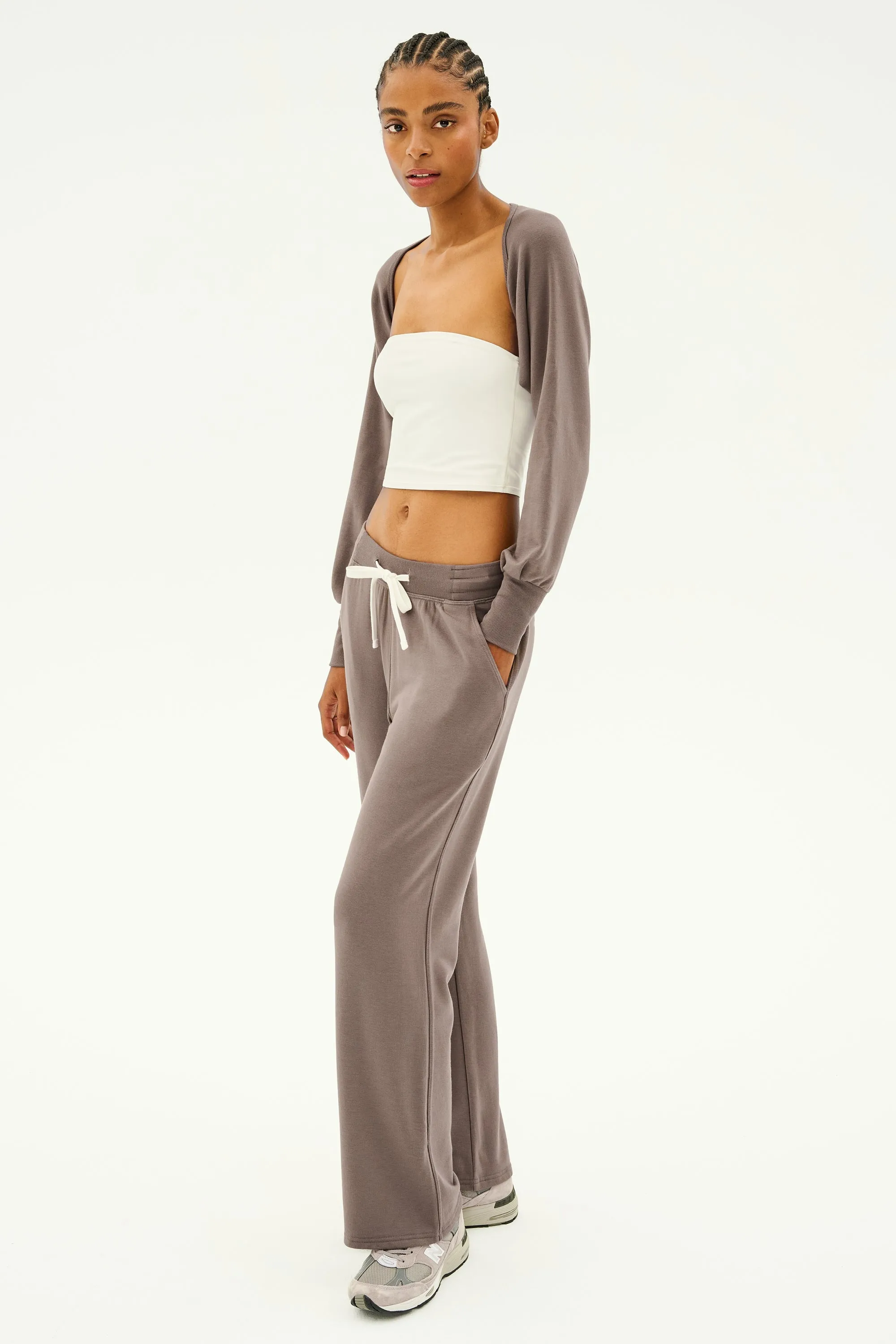Sue Fleece Shrug - Lentil