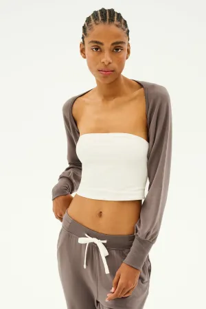 Sue Fleece Shrug - Lentil