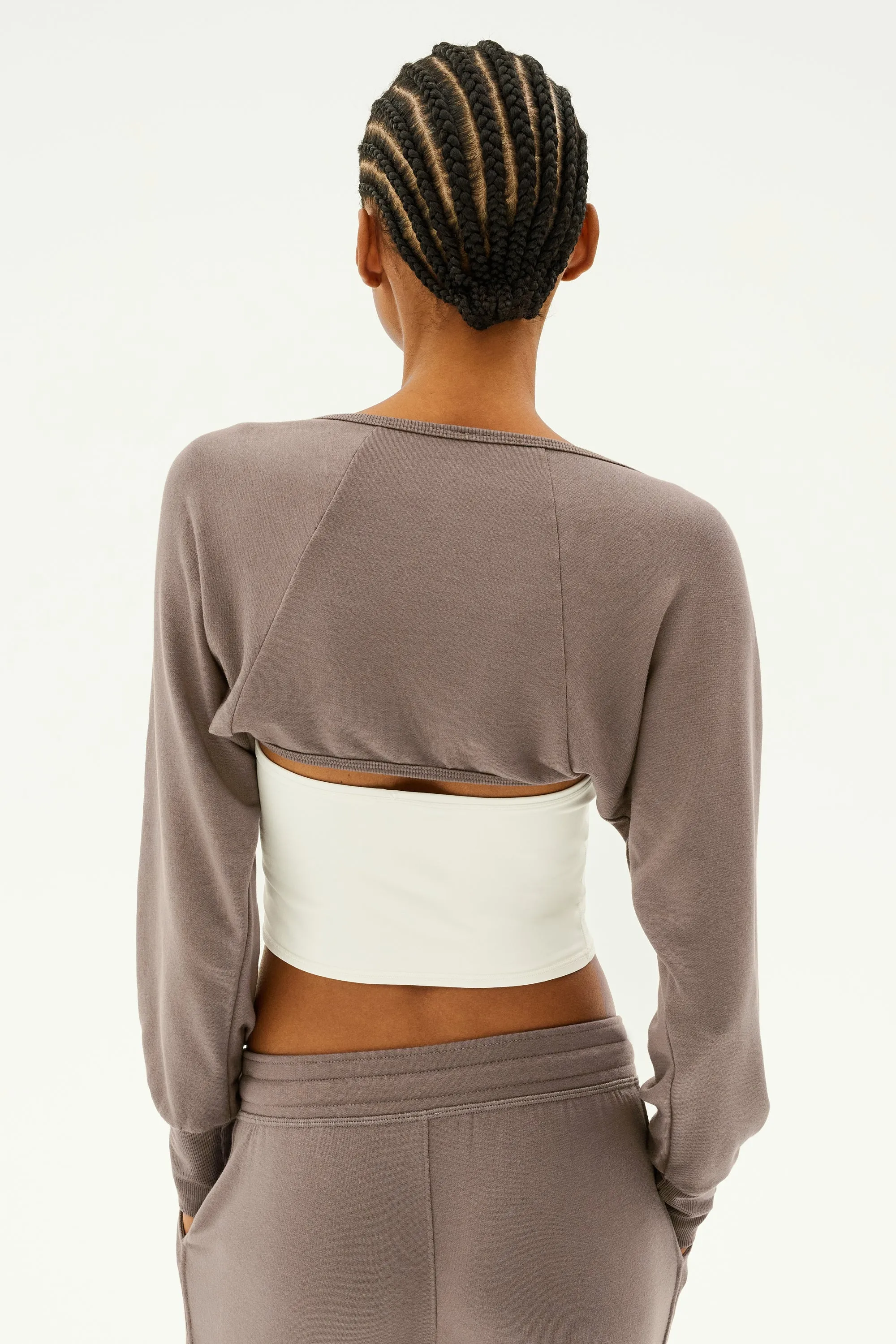 Sue Fleece Shrug - Lentil