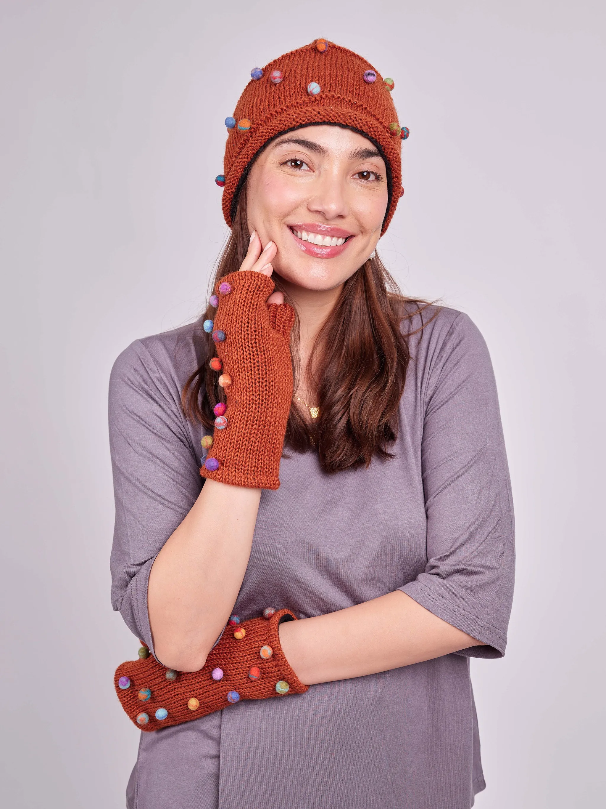 Sugar Dot Beanie Set.