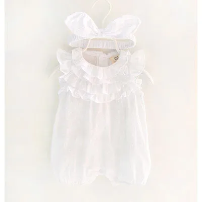 Summer Baby Girl Romper with Headband