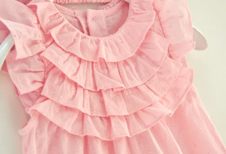 Summer Baby Girl Romper with Headband