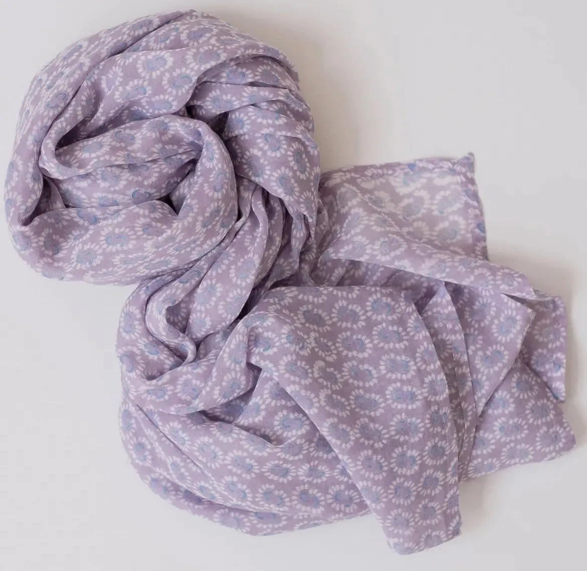sunburst block printed scarf