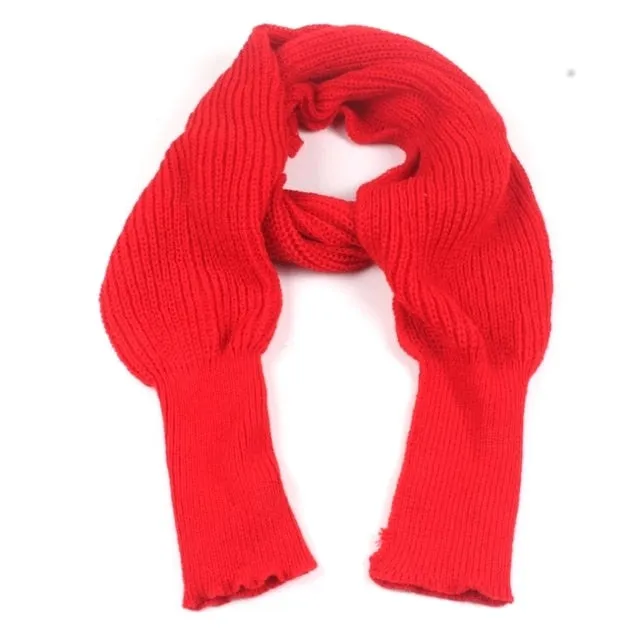 SupSindy European style Winter women long scarf with sleeves wool knitted scarves -Shawl High quality