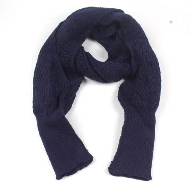 SupSindy European style Winter women long scarf with sleeves wool knitted scarves -Shawl High quality