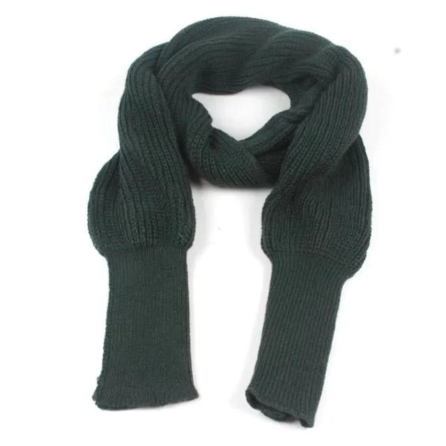 SupSindy European style Winter women long scarf with sleeves wool knitted scarves -Shawl High quality