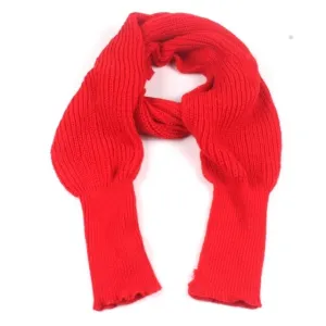 SupSindy European style Winter women long scarf with sleeves wool knitted scarves -Shawl High quality