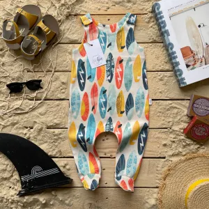 Surf Boards Footed Romper | Ready To Post