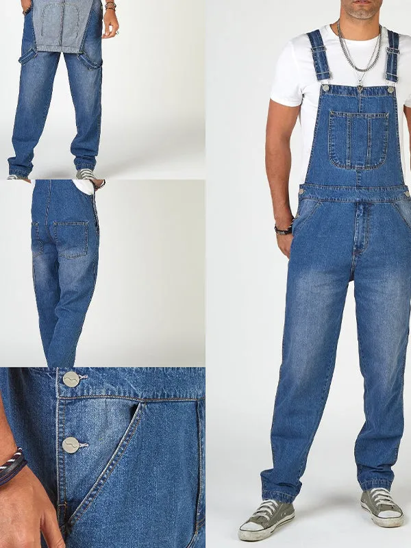 Suspender Denim Jumpsuit