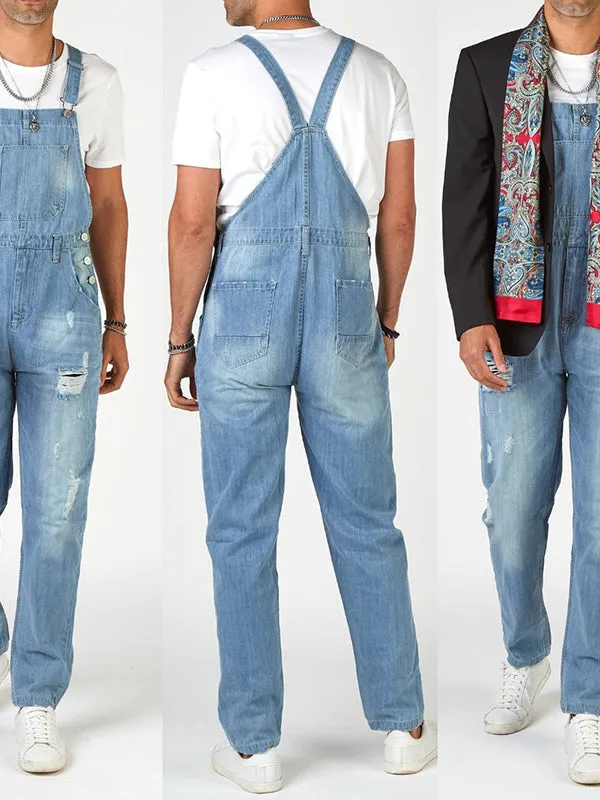 Suspender Denim Jumpsuit