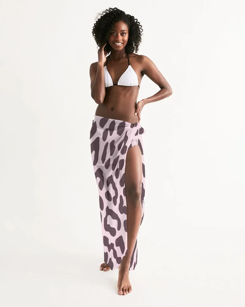 Swim Cover Up - Sarong / Pink Leopard Print
